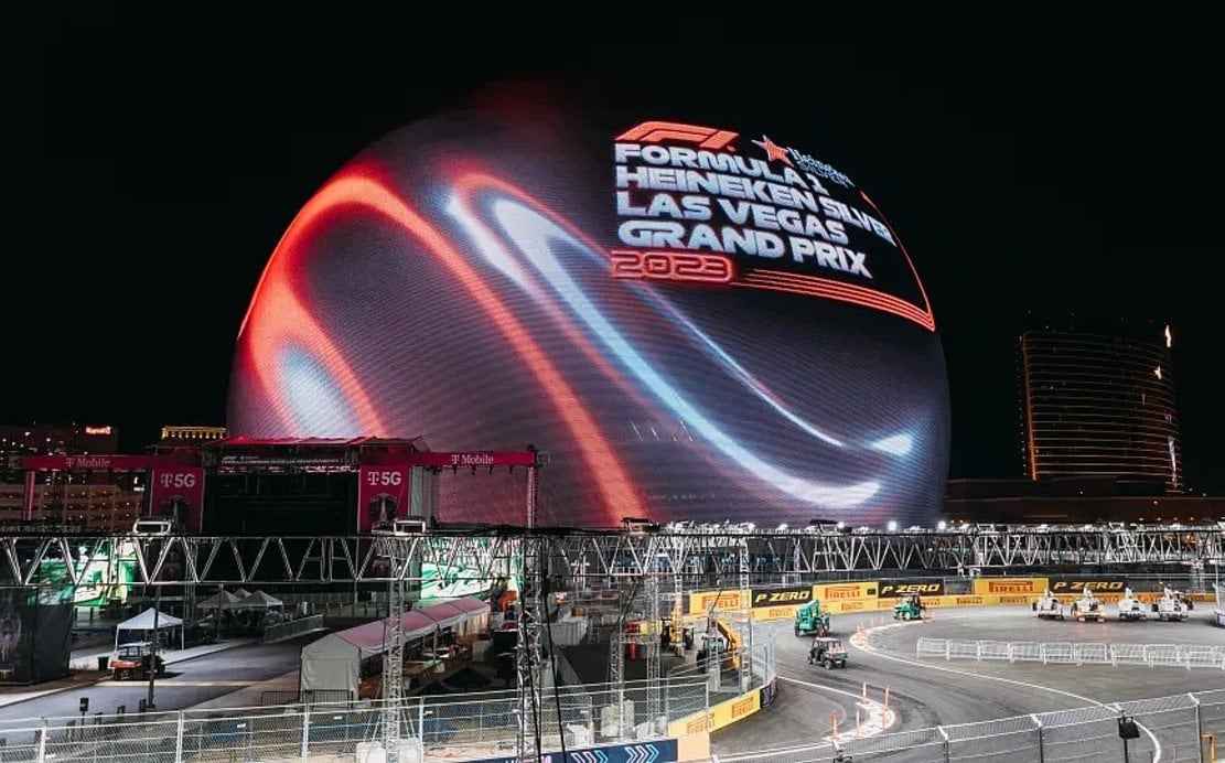 Sphere to Display F1 Las Vegas Grand Prix Real-Time Pole Positions ...