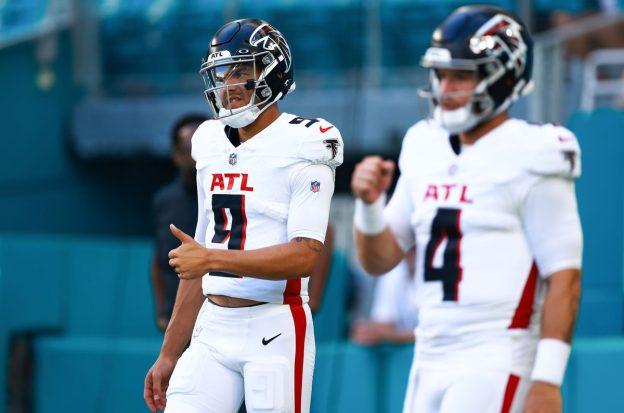 Atlanta Falcons QBs Desmond Ridder Taylor Heinicke