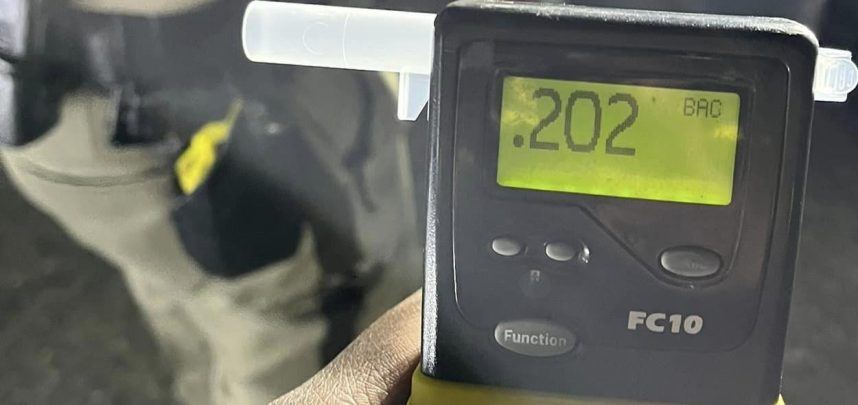 Device shows a driver has a BAC of .202