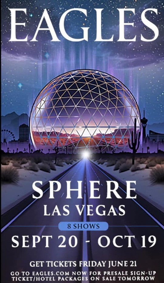 VEGAS MUSIC ROUNDUP: Sphere Lands Eagles, Tom Jones Returns - Casino.org