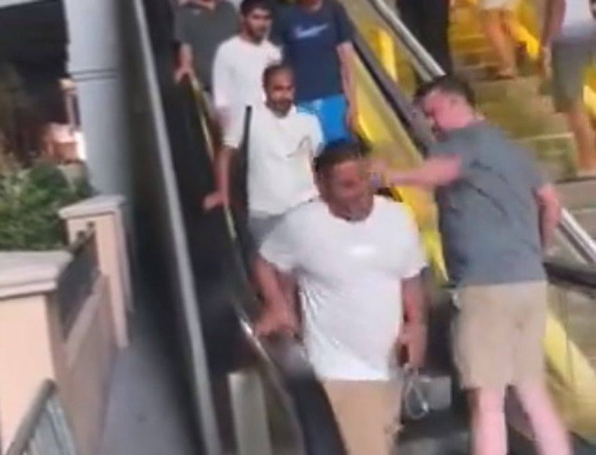 ESCALATING SITUATION: Drunken Vegas Tourist Assaults Man While Attempting to Ascend Down Escalator