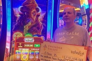 Allen Kessler, Chainsaw, jackpot, Thunder Valley Resort, Buffalo Power Pay Slot