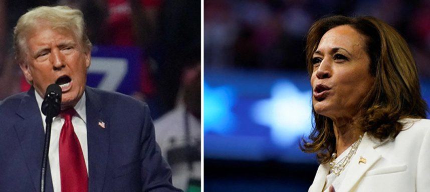 Donald Trump and Kamala Harris