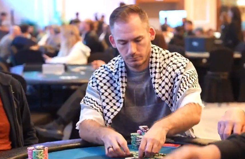 Justin Bonomo, WSOP, keffiyeh, Palestina, Acara Utama WSOP Paradise Super 