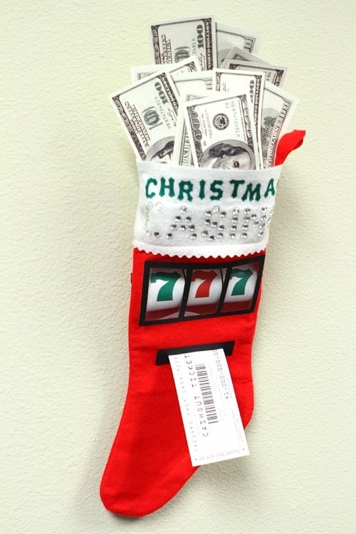 Las Vegas Christmas stocking