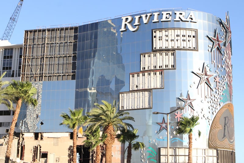 Las Vegas' iconic Riviera Hotel and Casino's Monte Carlo tower