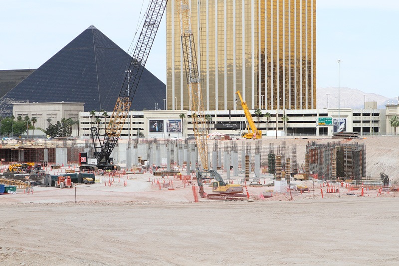 8 News Now - NOT IN OUR HOUSE! This picture was posted to Reddit last night  showing a construction worker at the Raiders stadium site before claiming  to bury a Kansas City