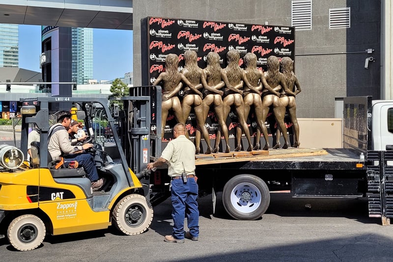 Photograph: 'Crazy Girls' Statue Removed From Riviera - Las Vegas