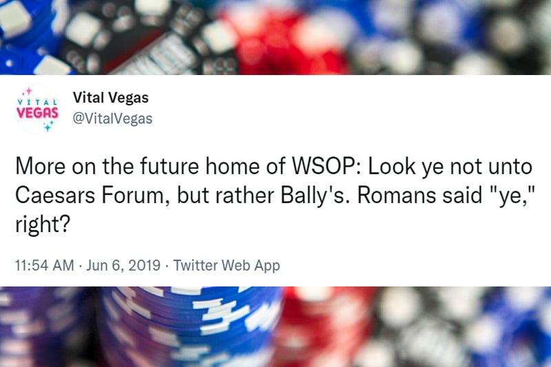 New WSOP Home Bally's Rebranding as Horseshoe Casino
