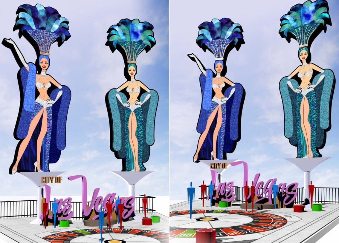 50-foot showgirls on city's gateway to downtown Las Vegas to be