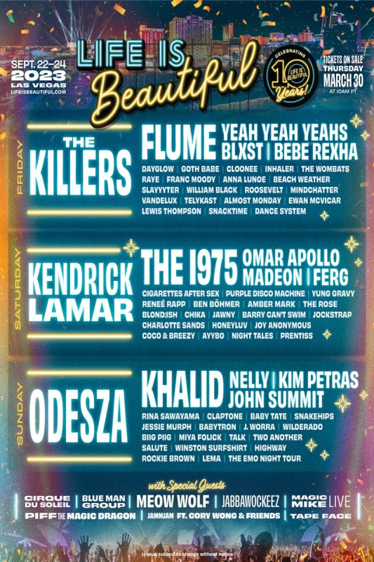 Life is Beautiful Music Festival Announces 2023 Line-Up | Vital Vegas