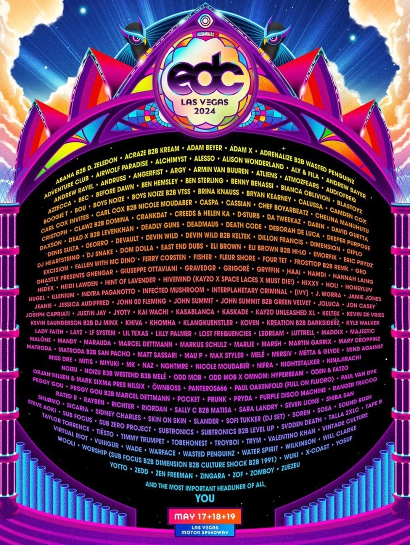 EDC Announces Cavalcade of MusicMakers for 2024 Festival Vital Vegas